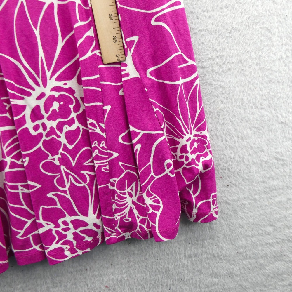 Per Una Dress Women Size 12 Long Vintage Pink Floral Sleeveless Viscose Midi - Picture 6 of 10